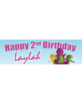 Demea Printing Barney Birthday Banner