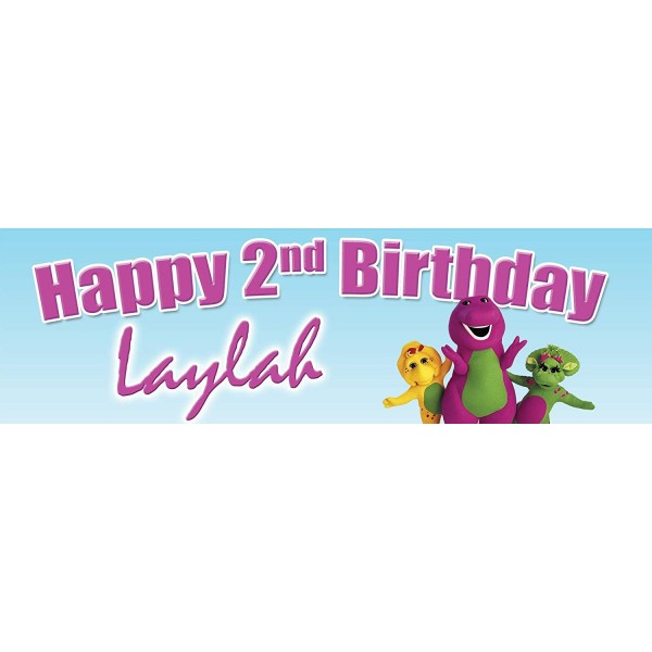 Demea Printing Barney Birthday Banner