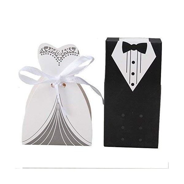 IGBBLOVE 100Pcs Wedding Tuxedo Favor