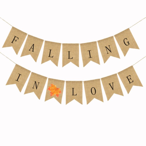 Burlap Falling Wedding Engagement Decoration