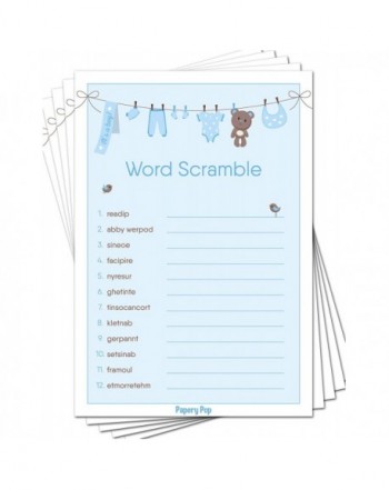 Baby Word Scramble Game Cards