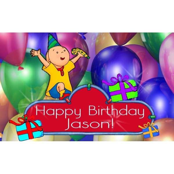 Caillou Birthday Edible Topper Personalized