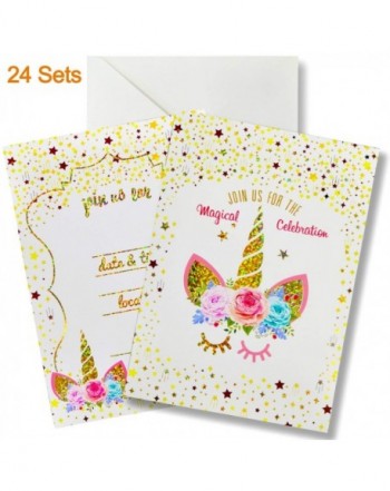 Glitter Invitations Envelopes Supplies Birthday