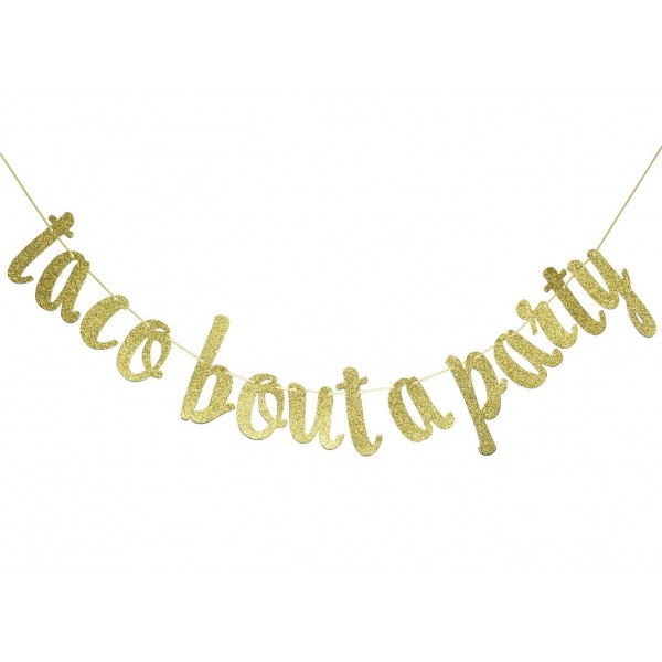 Glitter Cursive Banner Taco Fiesta Shower