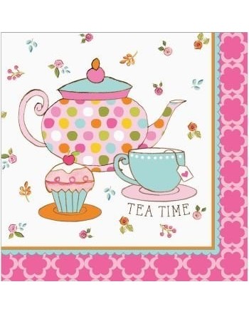 Tea Time Party Supplies Pack for 16 Guests: Straws - Dinner Plates ...