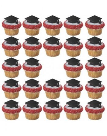 Baker Black Graduation Cupcake Rings