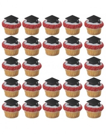 Baker Black Graduation Cupcake Rings