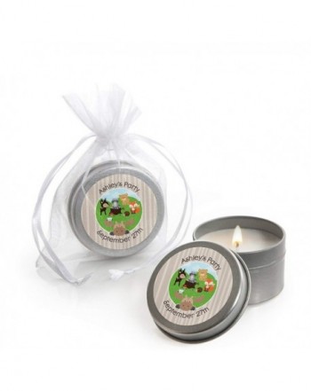 Custom Woodland Creatures Personalized Candle