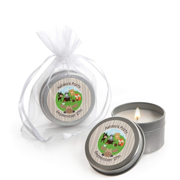 Custom Woodland Creatures Personalized Candle