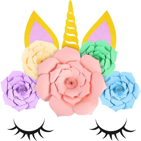 Jetec Unicorn Backdrop Eyelashes Birthday