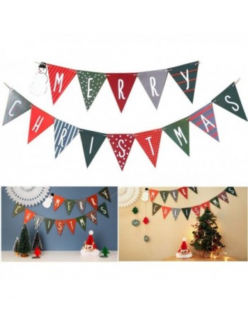 Merry Christmas Banner Decoration Fireplace