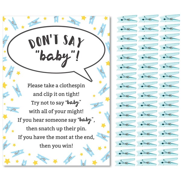 Dont Baby Shower Clothespin Clothespins