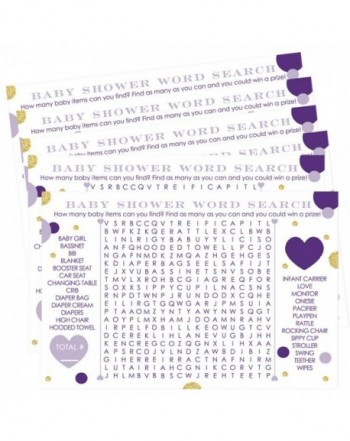 Purple Gold Word Search Shower