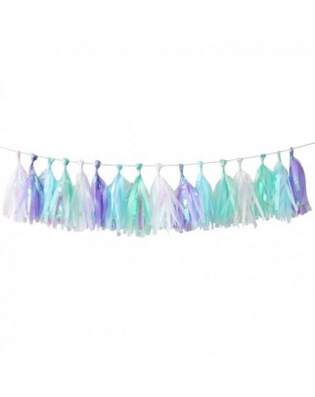 NICROLANDEE Mermaid Supplies Iridescent Birthday