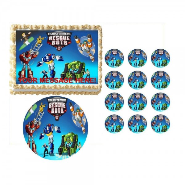 Transformers Birthday Edible Topper MESSAGE