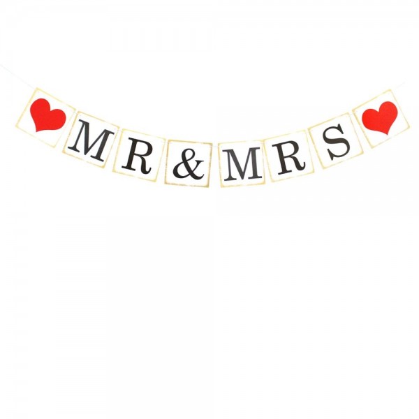 Banner Bunting Wedding Bridal Decoration