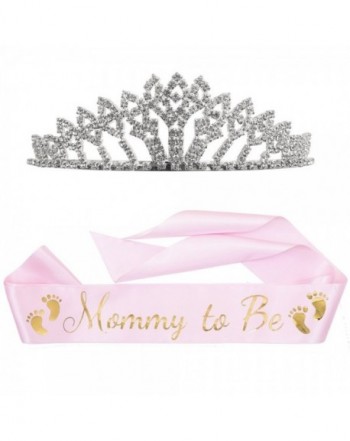 Baby Shower Pink Rhinestone Tiara