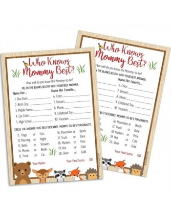 Woodland Knows Mommy Shower Cards