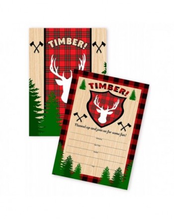 POP parties Lumberjack Invitations Envelopes