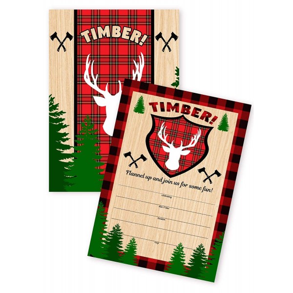 POP parties Lumberjack Invitations Envelopes