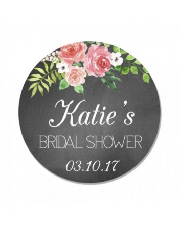 Personalized Flower Bridal Shower Stickers