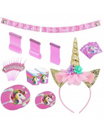 Unicorn Themed Party Supplies Set