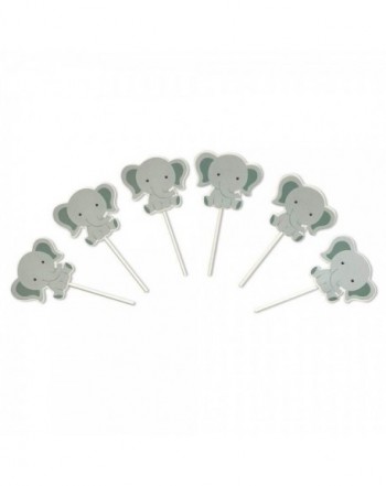 Elephant Cupcake Toppers Birthday Decoration