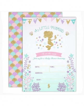 Mehofoto Mermaid Shower Invitations Envelopes