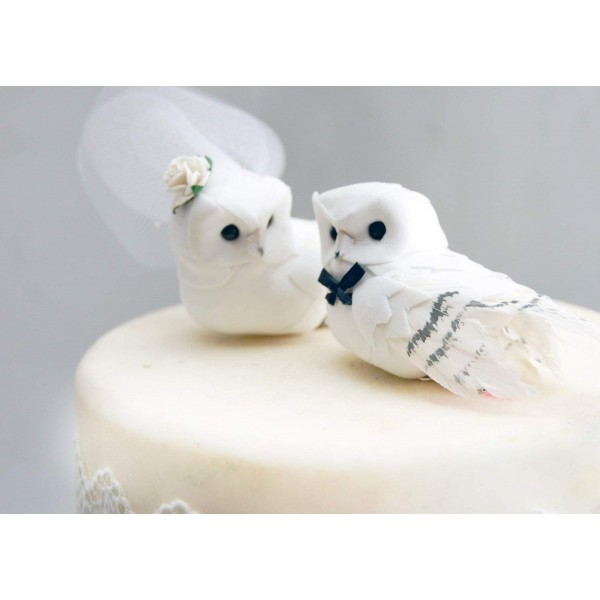 Snowy Cake Topper Winter White