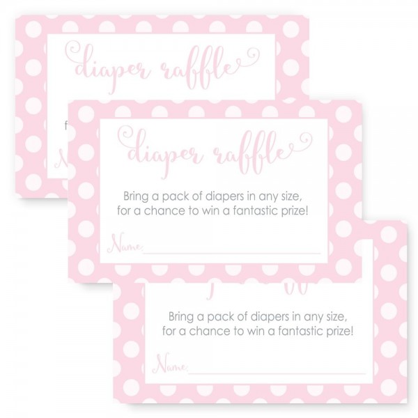 Shower Diaper Raffle Invitation Insert