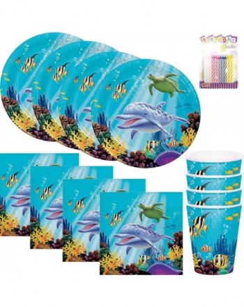 Ocean Supplies Serves 16 Plates Napkins