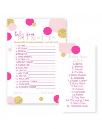 Baby Shower Games Scramble Cards