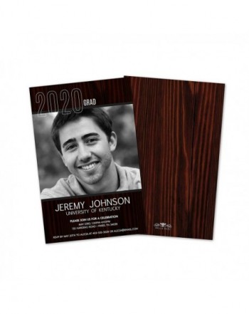 Woodgrain Photo Personalized Graduation Invitation