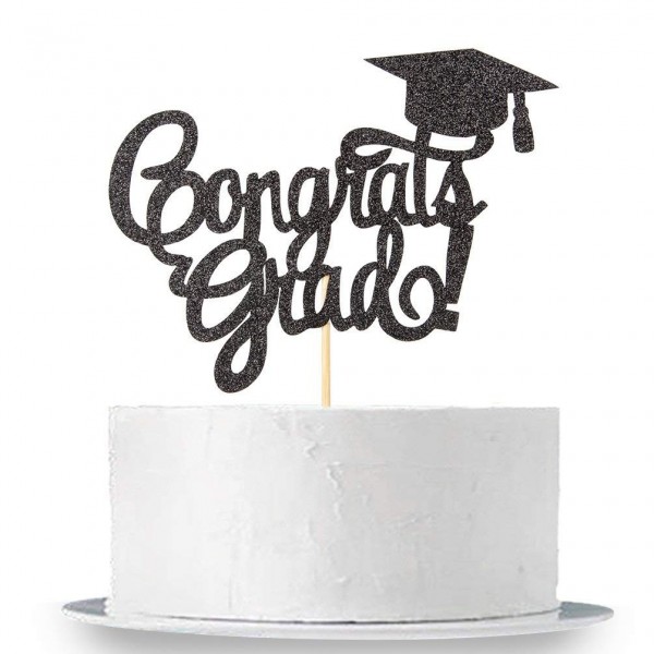 INNORU Black Glitter Congrats Topper INNORU Black Glitter Congrats Topper