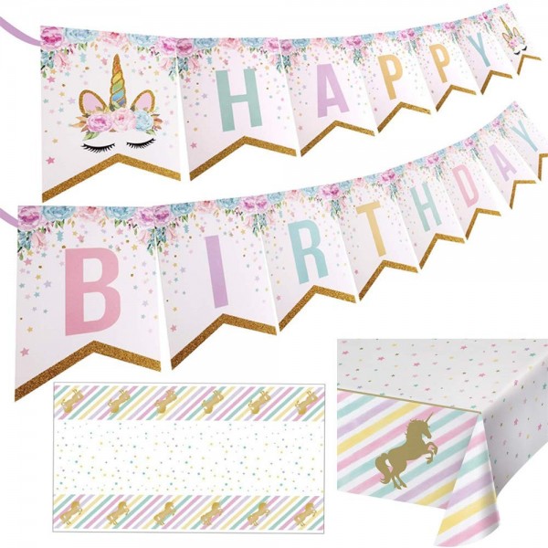 Supplies Birthday Tablecloth Tablecover Magical