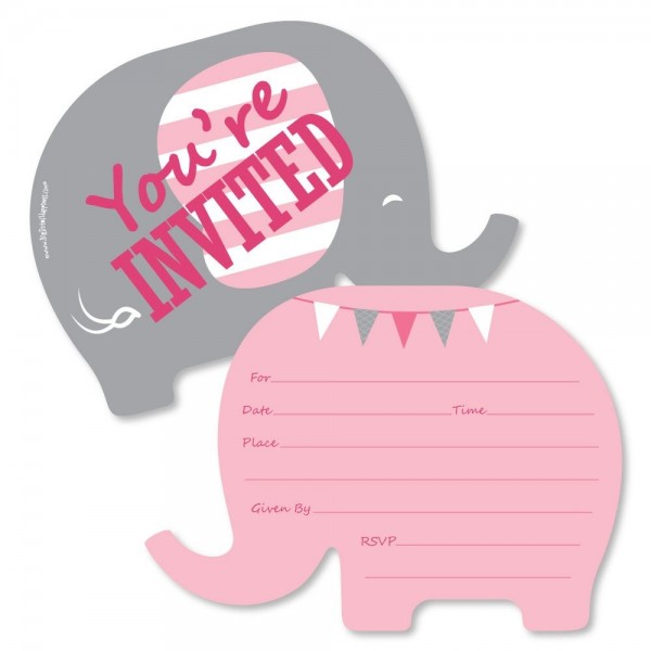 Pink Elephant Fill Invitations Invitation Pink Elephant Fill Invitations Invitation