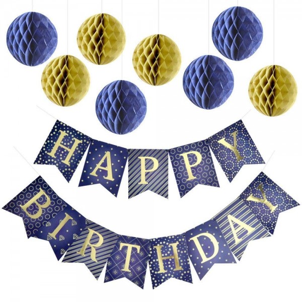 Enfy Birthday Banner Decorations Tissue