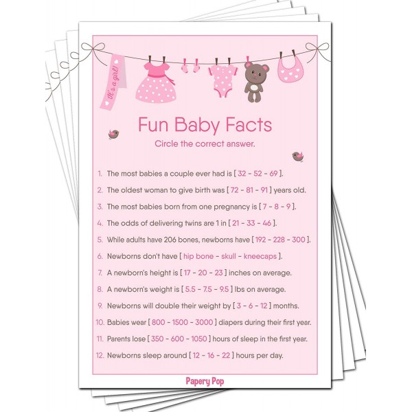 Baby Facts Game Cards Pack