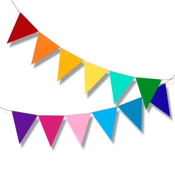 Multicolor Bunting Carnival Birthday Decorations