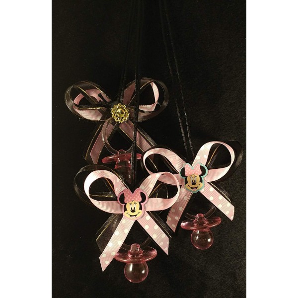 Minnie Shower Ribbon Pacifier Necklace