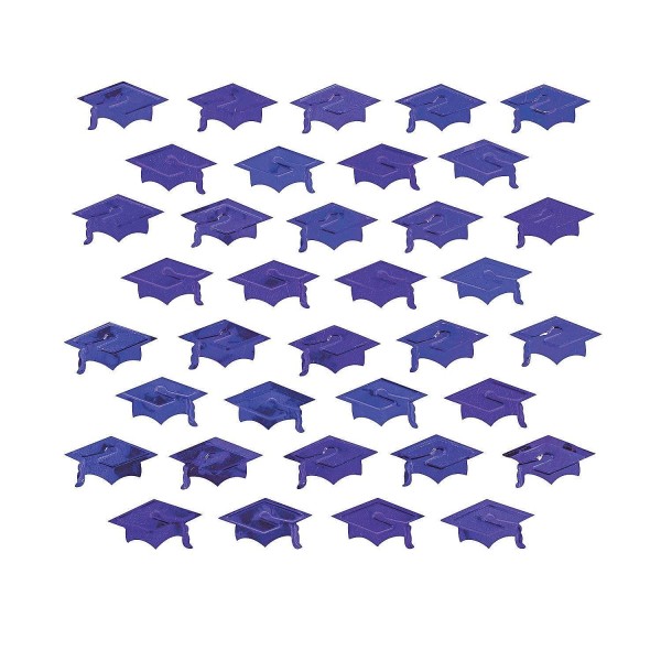 Purple Graduation Hat Confetti Decorations