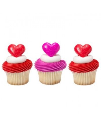 Valentine Heart Cupcake Topper Rings