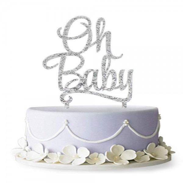 Silver Topper Shower Birthday Supplies