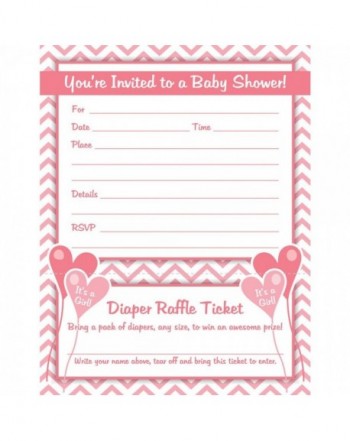 Shower Invitations Diaper Raffle Envelopes