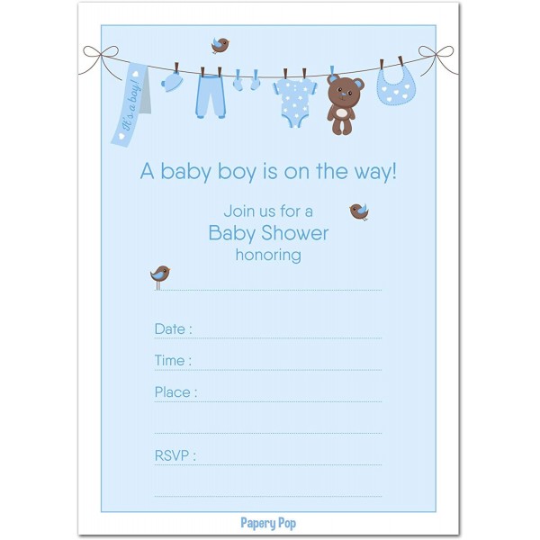 Baby Shower Invitations Envelopes Pack