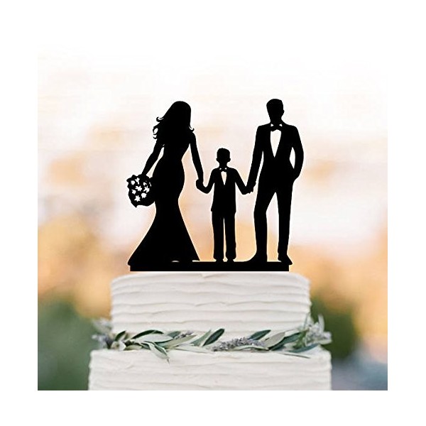 Family Wedding Topper Doughter Silhouette