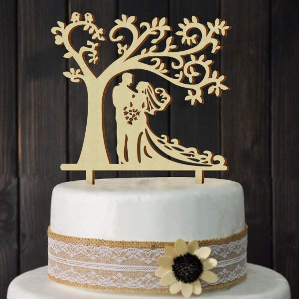 Wedding Cake Toppers Bride And Groom Silhouette Tree Wedding Cake