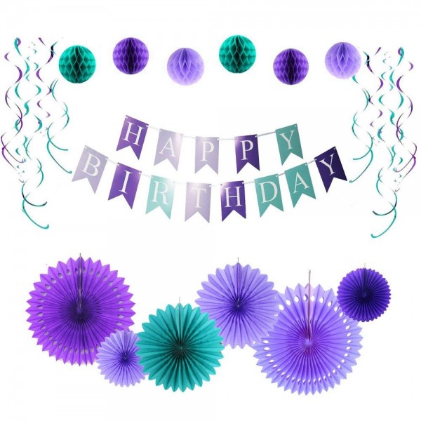 Decorations Lavender Honeycomb Birthday Supplies