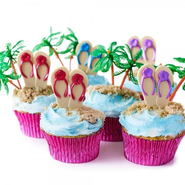 Beach Flip Flop Picks Cupcake