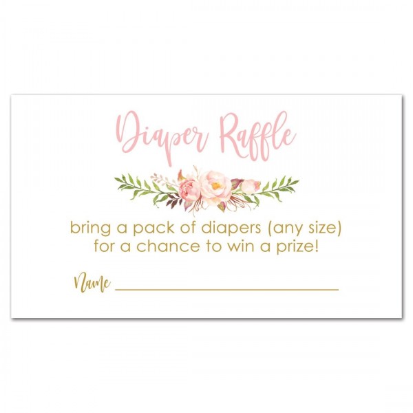 InvitationHouse Flowers Shower Diaper Raffles